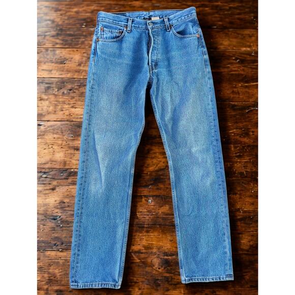 Levi’s 501 Button Fly Jeans 30x32 Blue Denim Made in Turkey Jan 1993 EUC - Picture 2 of 10